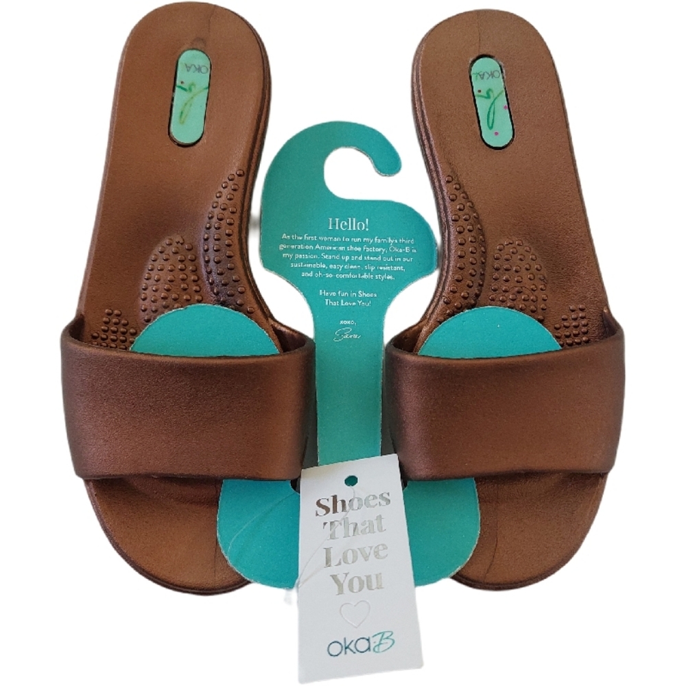NWT OKA b Copper Slides, Size XS
